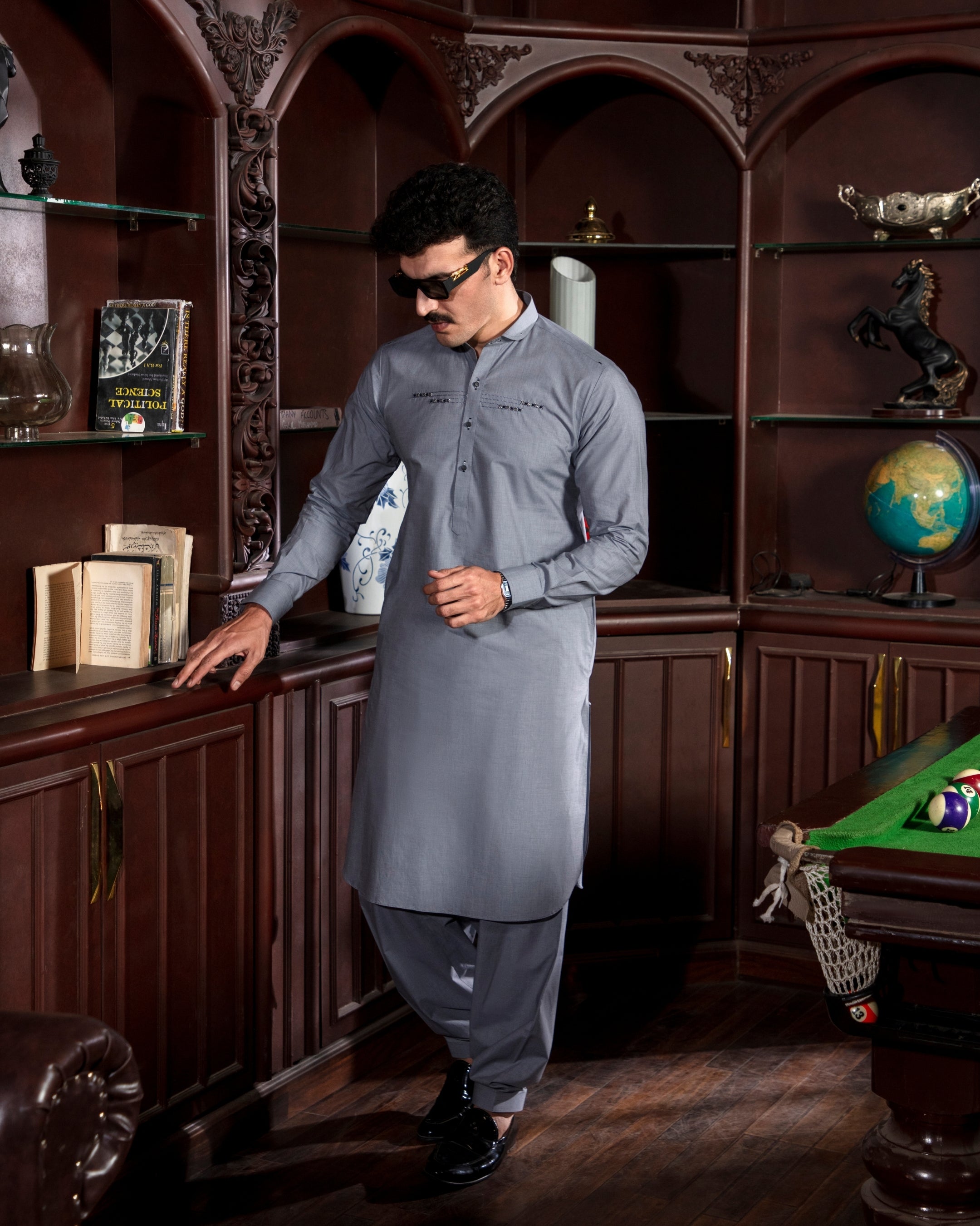 Cool Gray Shalwar Kameez (ME-11)