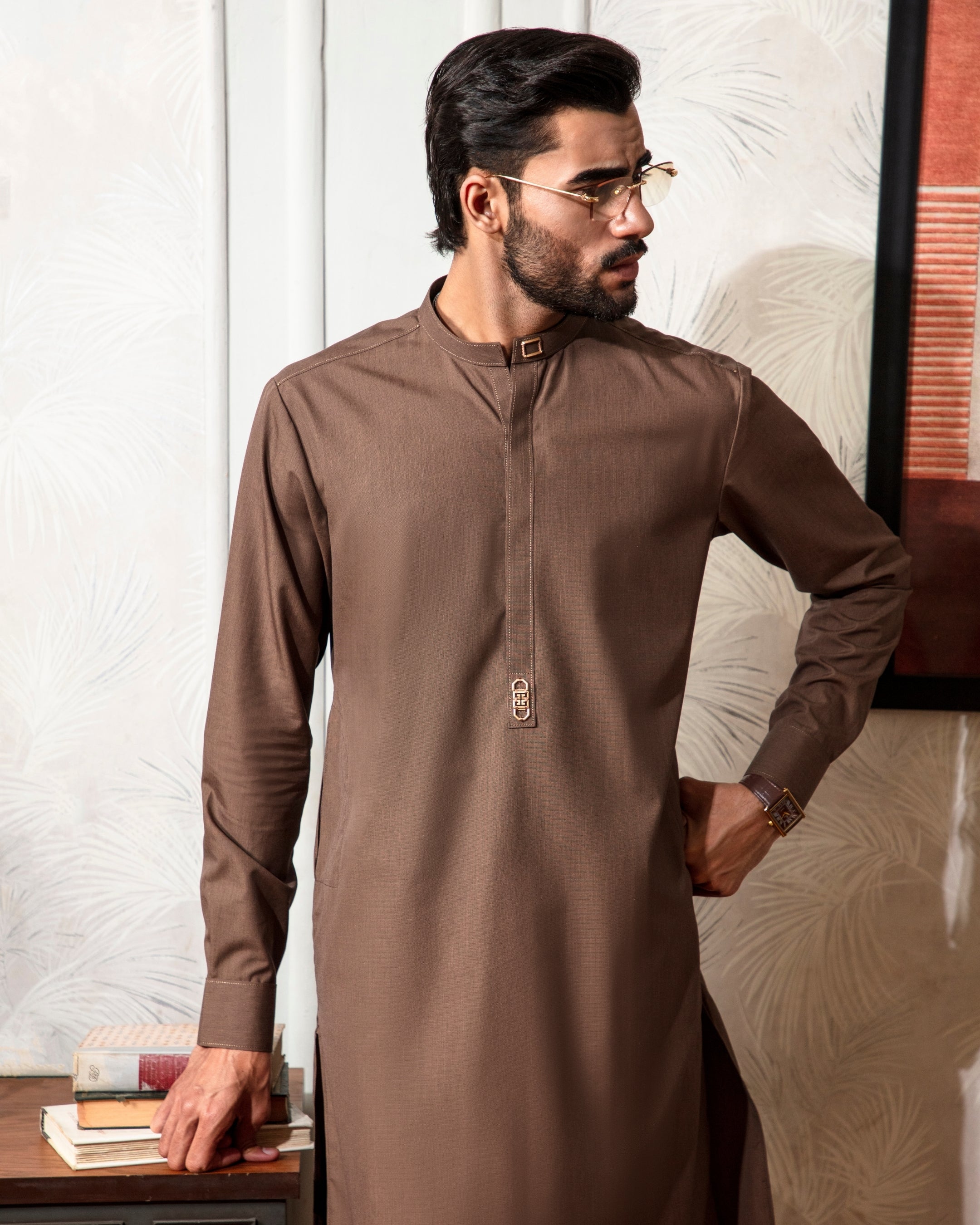 Coffee Brown Shalwar Kameez (ME-008)