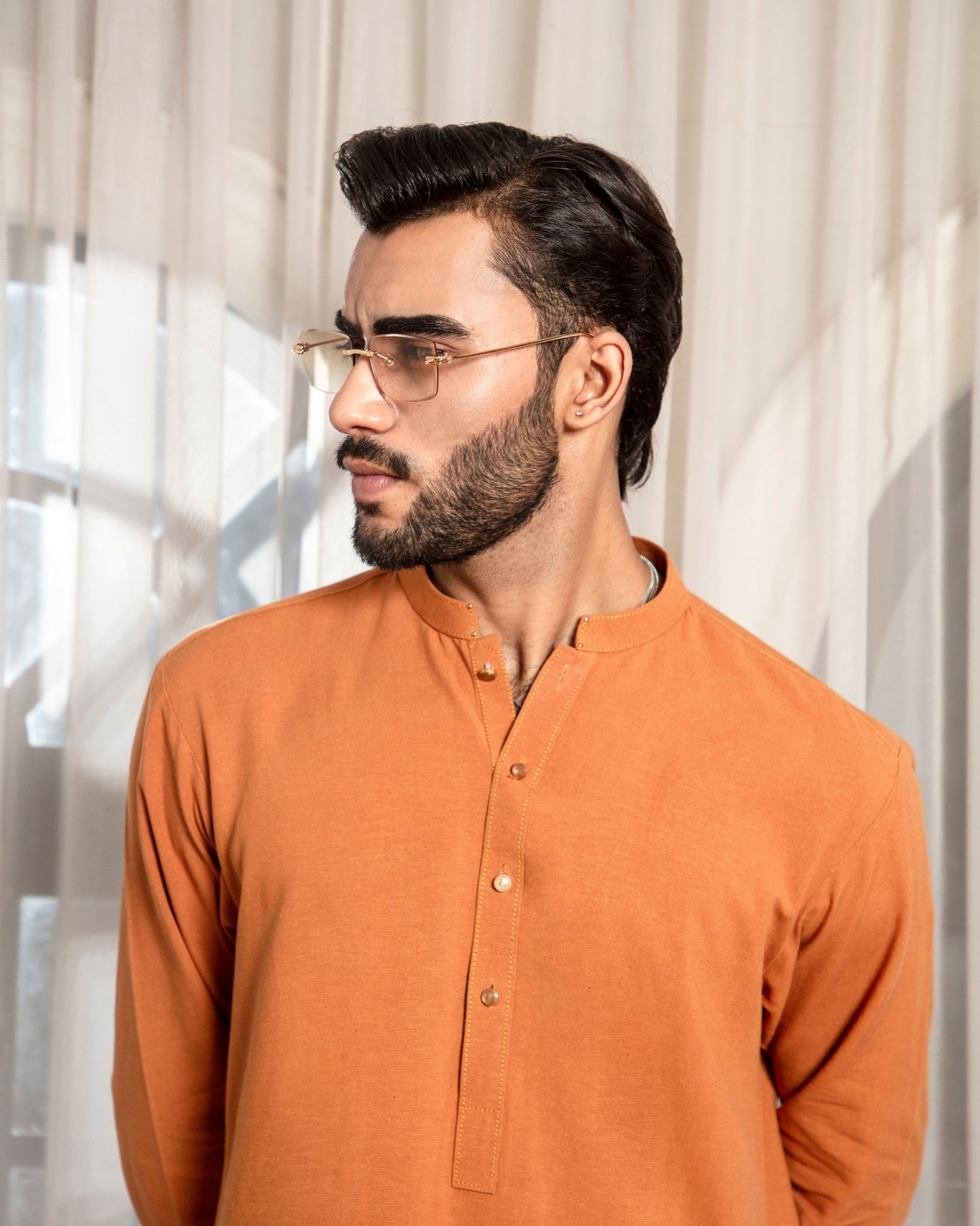 Rust Orange Kurta Pajama (ME-004)