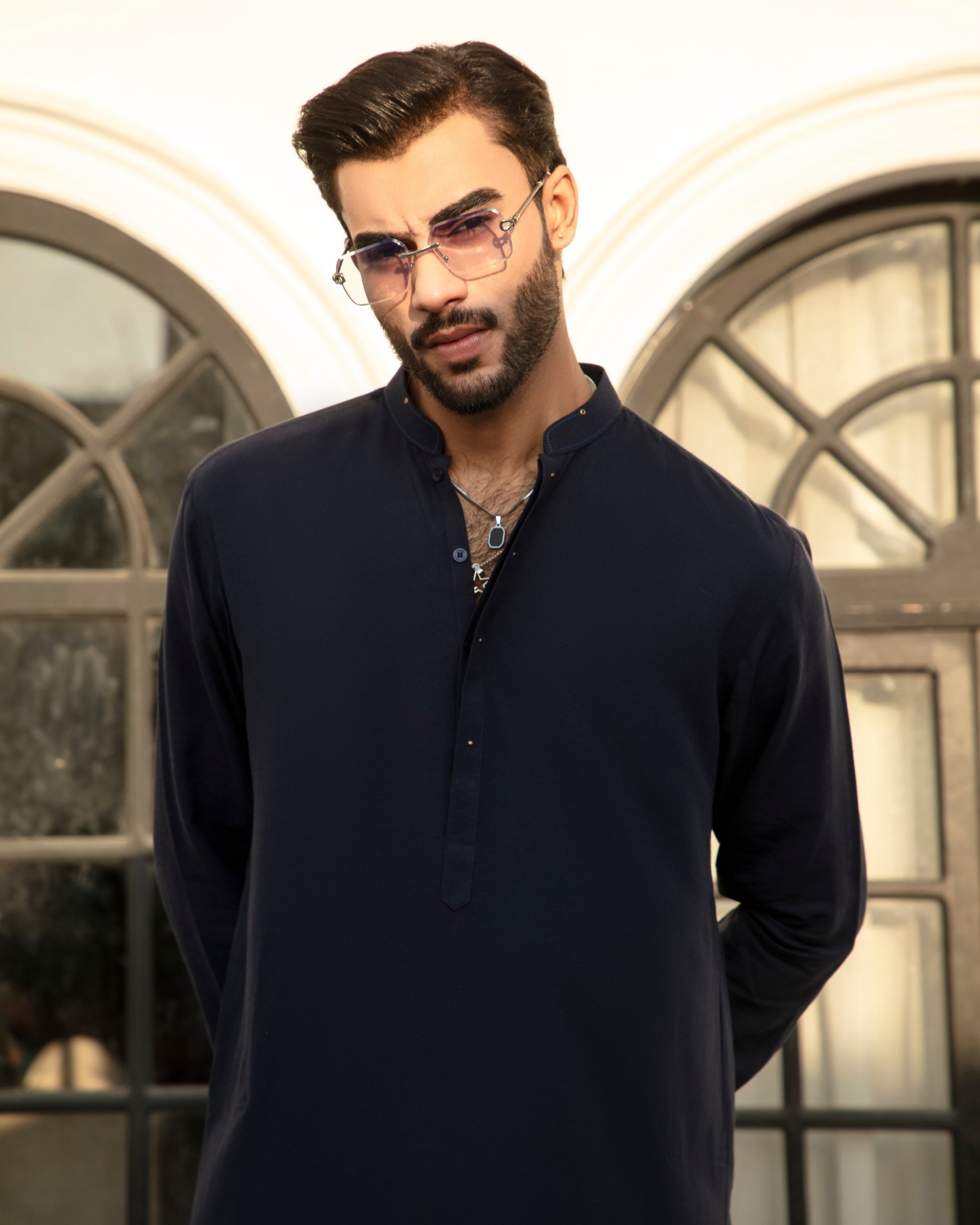 Midnight Blue Kurta Pajama (ME-009)